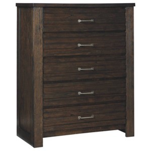 Darbry Five Drawer Chest Brown - Signature Design by Ashley