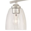 360 Lighting Richter Modern Wall Light Polished Nickel Hardwire 22" 3-Light Fixture Clear Glass Shade for Bedroom Bathroom Vanity Reading Living Room - 3 of 4