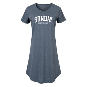 Women's - Instant Message - Sunday Keep It Holy Graphic T-shirt Dress - 1 of 4