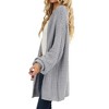 Imily Bela Womens Cardigan Solid Color Long Sleeve Open Front Chunky Knit Sweater Outwear - 3 of 4