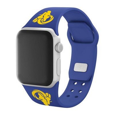 NFL Los Angeles Rams Apple Watch Compatible Silicone Band 42mm - Blue