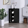 Corner Storage Cabinet With 2 Doors Corner Freestanding Floor Cabinet For Home Kitchen Living Room Bedroom - 2 of 4