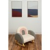 Gift Mark Upholstered Rocking Kids' Chair White/Pink/Gray - 2 of 4