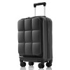 Hardshell Luggage Set,3-Piece Lightweight Suitcases (20"/24"/28") with Spinner Wheels,Cup Holder,20" Front Opening Carry-On with USB Port–Cuddlewood - 2 of 4