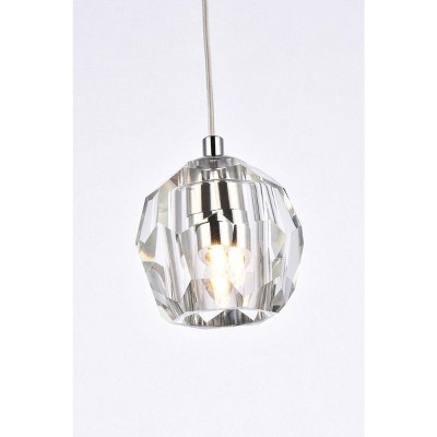 Eren Chrome and Crystal LED Pendant Light