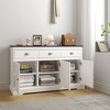 NicBex Console Table with 3 Drawers and 3 Cabinets,Stylish Entryway Table with Metal Handles and Round Knobs,Modern Couch Table for Living Room,White - image 2 of 4