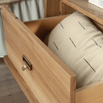 Timber Oak 1-Drawer Nightstand with Open Shelf