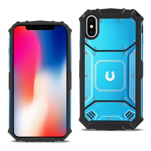 Reiko iPhone X/iPhone XS Metallic Front Cover Case in Blue