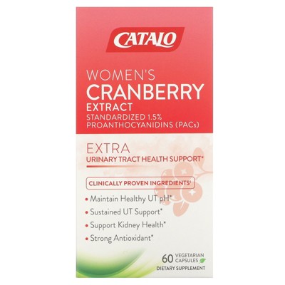 CATALO Women's Cranberry Extract, 60 Vegetarian Capsules (300 mg per Capsule)