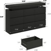 Vipbear 9 Drawer Dresser with Power Outlet for Bedroom/Living Room,Double Wide Drawer Organizer Cabinet with LED Light,Modern Chest of Drawers - 2 of 4