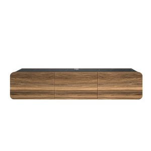 Atelier Mobili, Floating TV Stand Wall Mounte for up to 80 inch TV and Under TV Cabinet (Walnut) - 1 of 2