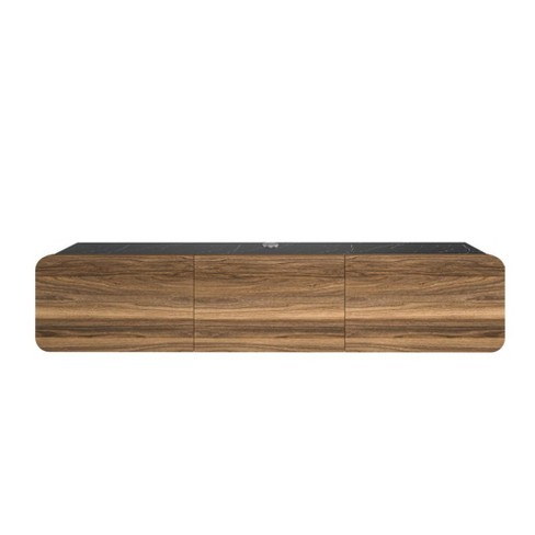 Atelier Mobili, Floating TV Stand Wall Mounte for up to 80 inch TV and Under TV Cabinet (Walnut) - image 1 of 2