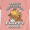 Girls' - Instant Message - Fluffy Cows Fitted Short Sleeve Graphic T-Shirt - 2 of 4