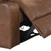 Royal Hampton 41 Inch leatherette Reclining Chair with USB Port, Brown - 2 of 4