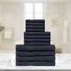 Modern Eco-Friendly Cotton Absorbent 12-Piece Assorted Towel Set by Blue Nile Mills - 2 of 4