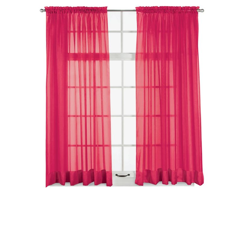 Collections Etc Elegance Sheer Window Curtain Panel, Single Panel,, 1 of 4
