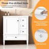 30" Bathroom Vanity with Ceramic Sink, Modern Solid Wood Storage Cabinet with 3 Soft-Close Drawers - ModernLuxe - 4 of 4