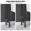 Tangkula Over-The-Toilet Storage Shelf Space Saving Metal Bathroom Organizer Hooks Brown - 4 of 4