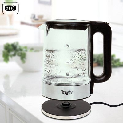 Total Chef 1.7L Glass Electric Kettle with LED Light