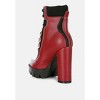 Yeti High Heel Lace Up Biker Women Boots - 3 of 4