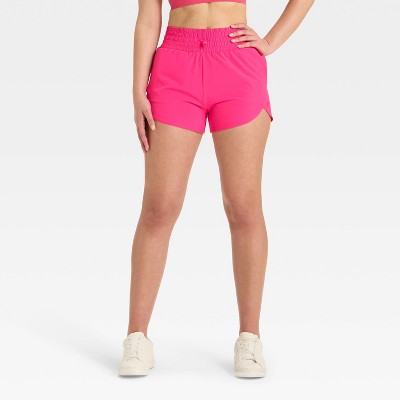 Women's 3" Active Light Woven High-Rise Shorts - All In Motion™ Berry Pink