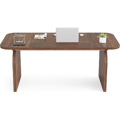 Tribesigns 63-inch Wood Executive Desk, Rectangular Large Computer Desk Workstation, Retro Crafting Table Business Furniture for Home Office