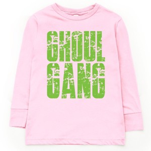 Ghoul Gang Block Distressed - Youth Long Sleeve Graphic T-Shirt - 1 of 4