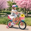 Safstar Kids Bike, 14 Inch Girls Bike for Toddlers w/Training Wheels, Handbrake & Coaster Brake, Steel Frame, Fully Enclosed Chain, Gift for Kids 3-8 - 3 of 4