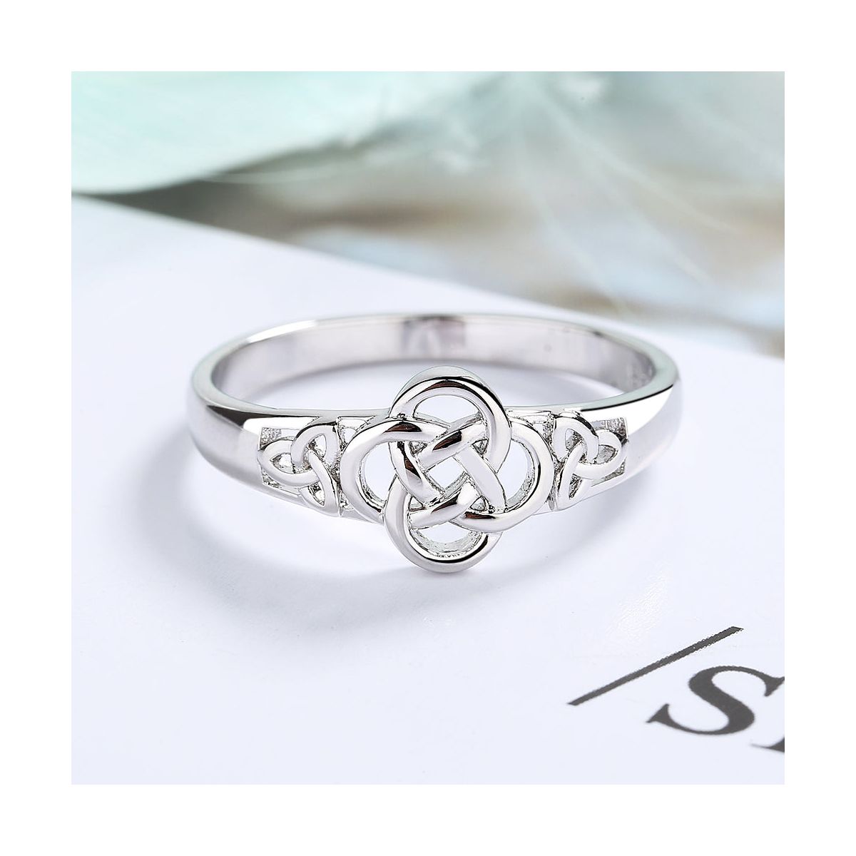 Artisan Sterling Silver Celtic Ring - thumbnail 2