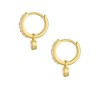 Junior Jewels 14K Gold Over Sterling Silver Cubic Zirconia Hoop Earrings - 4 of 4