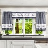 Farmlyn Creek 3 Piece Kitchen Curtains and Valances Set, 36 Inches Long for Window, Love Family Laugh Live, Black and White - 2 of 4