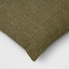 Oversized Lumbar Woven Washed Windowpane Throw Pillow Olive - Threshold™ - 4 of 4