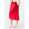 Roaman's Plus Size Stretch Satin Midi Skirt - 3 of 4