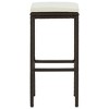 vidaXL Bar Stools with Cushions 4 pcs Brown Poly Rattan - 4 of 4
