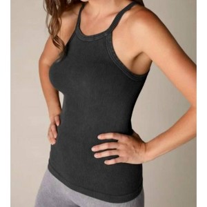 Women's Vintage High Neck Ribbed Tank - Nikibiki - 1 of 3