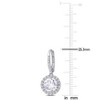 EVERLY JEWELRY | Sterling Silver 1/10 CT TW Diamond And 5 1/2 CT TGW Created White Sapphire Earrings - 2 of 4