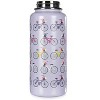 Memoi Thermal Insulated Stainless Steel Bicycles 32 Oz Water Bottle Lavender 32OZ - 4 of 4