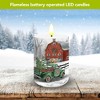 Briarwood Lane Flameless Candle 6x3 Christmas on the Farm Flameless Candle with Timer for Christmas - 3 of 4
