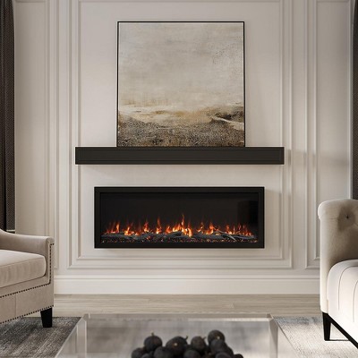 Modern Unfinished Wood 48-Inch Fireplace Mantel Shelf