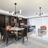 POWLIG 6-Light Vintage Black Linear Sputnik Chandelier Light, Bulbs not Included - 3 of 4