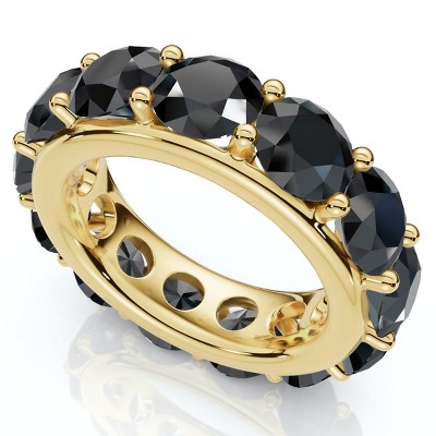 Pompeii3 13Ct Black Diamond Eternity Ring 10k Gold Lab Created