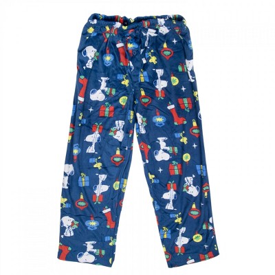 Mens Peanuts Snoopy and Woodstock Christmas Decorations Sleep Pants