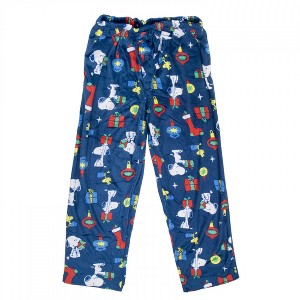 Mens Peanuts Snoopy and Woodstock Christmas Decorations Sleep Pants - 1 of 2