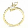 Slickblue Women's Gold IP Stainless Steel Ring with Sparkling Pear Clear CZ - Classic Accessory, Size 5-10 - 4 of 4