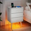 Dolonm 2 Pack Nightstand with Charging Station & Remote LED, 3  Drawers Bedside Table (UL/EPA Certified) - 2 of 4