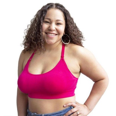 Bamboobies Yoga Nursing Bra - Hibiscus Pink S : Target