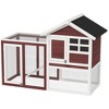 PawHut 49" Wooden Rabbit Hutch Bunny Cage with Waterproof Asphalt Roof, Fun Outdoor Run, Removable Tray and Ramp - 4 of 4