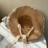 Anna-Kaci Women's Crochet Straw Sun Hat with Lace Trim & Bow - 2 of 4