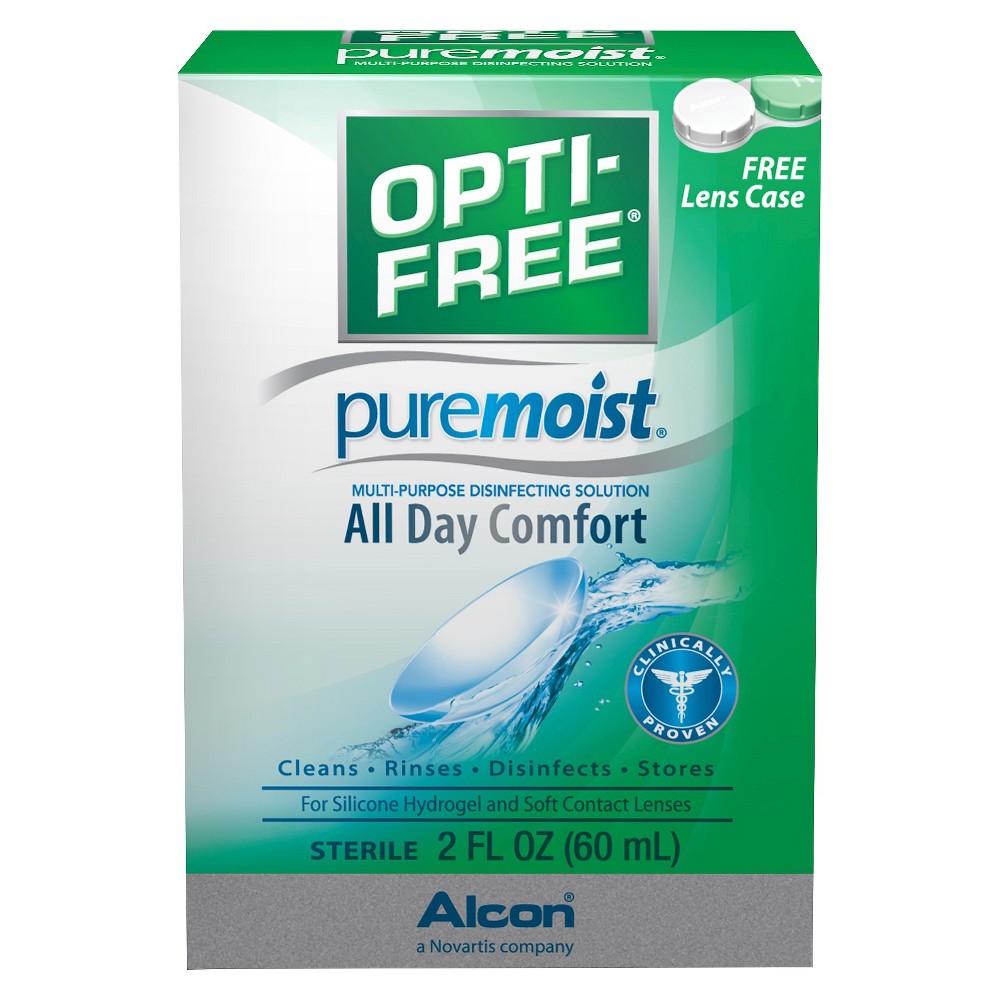 Photos - Other for medicine Opti-Free PureMoist Multi-Purpose Disinfecting Contact Lens Solution - 2 f