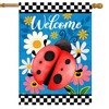 Briarwood Lane Spring House Flag 40x28 For Outdoor Ladybug Welcome For Spring House Flag - 2 of 4